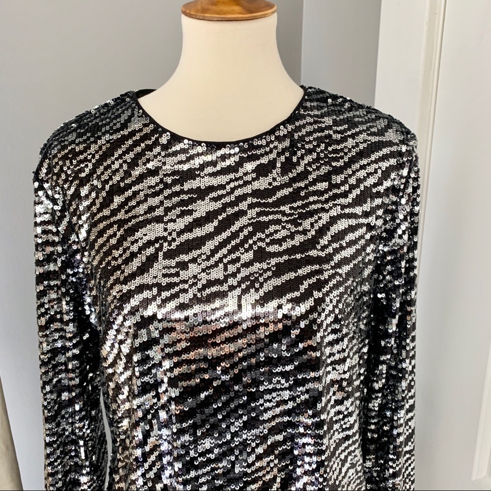 H&M black and silver sequin dress - Picture 2 of 6